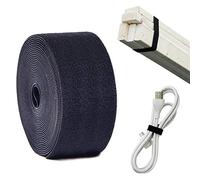 ANDERK 5CM x 5M Coudre sur Crochet et Bandes de Boucle avec Non-adhésif Retour Nylon Tissu Fermeture pour Cable Management, Travaux de Maison, Bricolage, Travaux Manuels, Noir