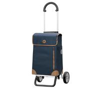 Andersen Chariot de course - Scala Shopper Plus Weda bleu 36 L, poussette à main, durable, sac amovible, aluminium, pliable, léger, roues amovibles