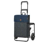 Andersen Chariot de courses Comfort Shopper Fita bleu 47 l, durable, élégant, pliable, avec siège, multifonctionnel, 198-225-90