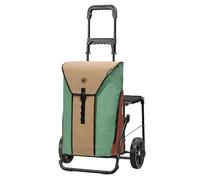 ANDERSEN Chariot de courses - Confort Shopper Oli.P 2.0 - Beige - 50 l - Chariot de courses - De qualité supérieure - Thermique - Pliable - Avec siège - Multifonction, 198-211-40