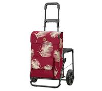 Andersen Chariot de courses - Komfort Shopper Signe rouge 51 l - Élégant - Imperméable - Pliable - Avec siège - Multifonction, 198-224-70