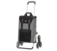 ANDERSEN Royal Sh. Senta 2.0 Chariot de courses avec escalier Gris 49 l Élégant et imperméable en aluminium pliable Roues amovibles