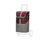 Andersen Sac de rechange pour chariot de courses - 46 l - Poche avant - Compartiment intérieur supplémentaire - Imperméable - Réflecteurs - Pliable - Rouge