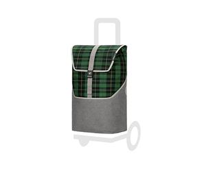 Andersen Sac de rechange pour chariot de courses - 46 litres - Poche avant - Compartiment intérieur supplémentaire - Hydrofuge - Réflecteurs - Pliable - Gese vert