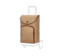 Andersen Sac de rechange pour chariot de courses - 50 l - Poche avant - Compartiment intérieur supplémentaire - Imperméable - Réflecteurs - Pliable - Reik beige