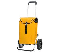 Andersen Shopper Royal Aluminium Pliable avec Roue pneumatique Ø 25 cm et 49 Litre Sacoche Ortlieb Jaune
