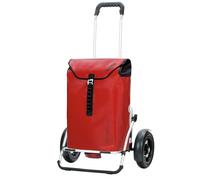 Andersen Shopper Royal Plus Aluminium Pliable avec Roue pneumatique Ø 25 cm et 49 Litre Sacoche Ortlieb Rouge