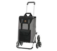 ANDERSEN Royal Sh. Senta 2.0 Chariot de courses avec escalier Gris 49 l Élégant et imperméable en aluminium pliable Roues amovibles