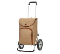ANDERSEN Royal Shopper Reik Chariot de courses spacieux en cuir et aluminium Beige 50 l