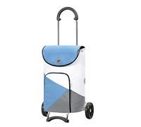 Andersen Shopper Scala Acier avec Roue Ø 15 cm et 47 Litre Sacoche Ester Bleu