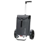 Andersen Shopper Tura Aluminium Pliable avec Roue à roulement à Billes Ø 29 cm et 49 Litre Sacoche Ortlieb Anthracite