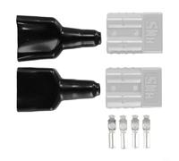 Anderson Lot de 2 connecteurs de borne de câble étanches 50 A pour connecteurs en cuivre plaqué argent 600 V Protection IP20 pour panneaux solaires, camping-cars, yachts, bus et caravanes avec gaine