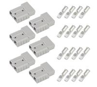 Anderson Lot de 6 connecteurs de batterie 50 A, 600 V, connecteur de batterie Quick Connect, avec 12 pinces en cuivre, fiche de batterie Anderson 50 A pour voitures, camping-cars, chariots électriques