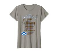 Anderson Scottish Clan Tartan Scotland T-Shirt, Femme, Ardoise, M