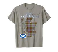 Anderson Scottish Clan Tartan Scotland T-Shirt, Homme, Ardoise, M