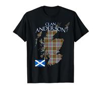 Anderson Scottish Clan Tartan Scotland T-Shirt, Homme, Noir, M