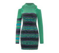 Andersson Bell - Mini Robe Verte avec Découpes Élégantes et Motif Rayé - Femme - Robes - Multicolore - Taille: 40 FR