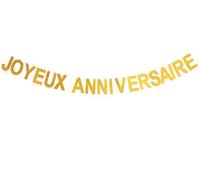 Andgo Glitter Joyeux Anniversaire Bannière Banderole Garland Bunting Party Décorations