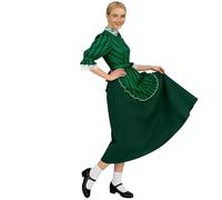 ANDHOM Costume de soubrette victorienne, tenue 3 pièces avec col en dentelle, uniforme d'entretien traditionnel (taille XXL)