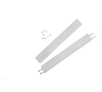 Andiamo Bordure à Plastique pour carrelage Longueur : 38 cm, Set : Constitué de 2 Bords Lattes Gris Clair