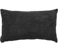 andiamo Coussin Emy en Velours côtelé - Coussin de canapé avec Rembourrage - Coussin décoratif - 30 x 50 cm - Noir