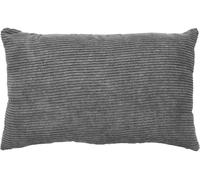 andiamo Coussin Emy en Velours côtelé - Coussin de canapé avec Rembourrage - Coussin décoratif - 30 x 50 cm - Gris foncé