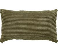 andiamo Coussin Emy en Velours côtelé - Coussin de canapé avec Rembourrage - Coussin décoratif - 30 x 50 cm - Olive