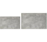 andiamo Florida - Lot de 2 Tapis de Bain antidérapants - Doux et Moelleux - Tapis de Bain antidérapant et Lavable - 40 x 60 cm + 50 x 80 cm - Gris