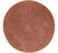 andiamo Florida - Tapis de Bain antidérapant - Doux et Moelleux - Antidérapant - Lavable - 60 cm - Rond - Rouge Rouille