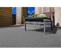 andiamo Gazon artificiel d'extérieur perméable à l'eau, résistant aux intempéries, à picots de drainage, résistant aux UV, pour balcon et jardin, gris, 400 x 400 cm