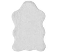 andiamo -Luxor- Living Coste Tapis en Fourrure synthétique Confortable et Doux - 55 x 80 cm - Blanc