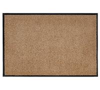 Misento Paillasson Wash & Clean, comme paillasson à l'intérieur ou comme paillasson à l'extérieur sous abri - paillasson très Absorbant 60 x 90 cm Beige