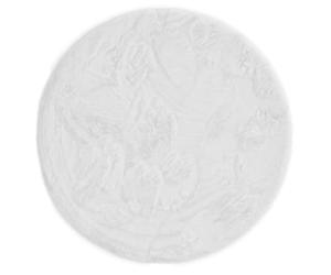 andiamo Tapis à Poils Longs Doux Imitation Peau de Mouton Blanc uni 80 cm, Polyester