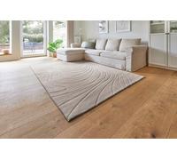 Andiamo Tapis Dale - Tapis à Poils Courts avec Effet Profond pour Salon et Chambre à Coucher - Tissé à Haute Densité - Doux au Toucher - 120 x 170 cm - Grège