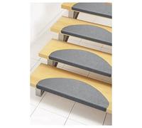 andiamo Tapis de Marche d'escalier Autocollant et Facile d'entretien, Lot de 15, Gris, polypropylène, 23 x 65 cm