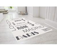 andiamo Tapis Rome tissé Plat avec Inscriptions de Capitales