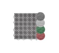 andiamo Terra Sol Dalles de terrasse avec système de clic - Panneaux en plastique pour balcon et extérieur - Revêtement de sol résistant aux intempéries - 5 m² - Noir