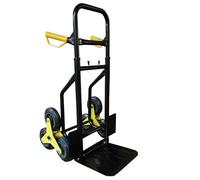 ANDIARBEIT® Malocher Diable d'escalier pliable - Charge maximale : 200 kg - 6 roues en étoile pour un transport facile - Poignées recouvertes de caoutchouc - Idéal pour les déménagements et les, AND_4