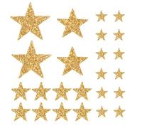 Andibro 24pcs Autocollants Thermocollants Étoiles, Étoiles Strass Dorées À Repasser Patch Étoile Pailletée Patchs Thermocollants Pour Vêtements Bricolage Sac À Dos Chapeau Jeans