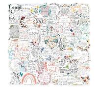 Andibro Lot de 100 autocollants inspirants de la Bible Jésus Chrétien en vinyle imperméable pour bouteille d'eau, ordinateur portable, skateboard, guitare, bagages