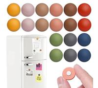 Andibro Lot de 18 aimants de réfrigérateur sphériques colorés, mignons et mats, mini aimants de casier à macarons pour maison, cuisine, bureau, calendrier, cartes, décoration amusante en résine