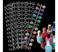 Andibro Lot de 360 pastilles de couleur transparentes pour vernis à ongles - Avec autocollants adhésifs - En plastique transparent - Pour échantillons de couleur de vernis à ongles en gel