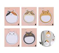 Andibro Notes Autocollantes Chat Mignon, 150 Feuilles Marque Pages Chat Kawaii Animaux Notes Autocollantes Chat de Dessin Animé Notes Autocollantes Marquages Drapeaux Index Étudiants Bureau École