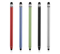Andibro Stylos pour écrans tactiles,5 Pack 2 en 1 Universel Stylet Telephone Portable compatibles avec Smartphones et tablettes Les appareils à écran Tactile