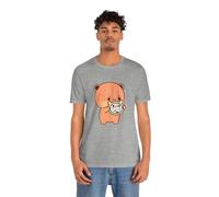 Andii Dudu Holding Mirror Assisting Bubu Makeup Graphic Tee - Design amusant Bubu & Dudu pour les amateurs de maquillage, Athletic chiné, M