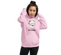 Andii His Bubu Dudu and Slipper on Hand Sweat à capuche unisexe, Rose pâle, 4XL