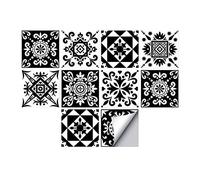 Andiker 20 Feuilles Mural Stickers Carrelage de 15cm X 15cm, 2D Imperméables Carreau de Ciment Adhesif, Autocollants Carreaux Dosseret pour Cuisine, Salle de Bain la Décoration à la Maison