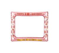 Andiker Cadre Photo Gonflable - Or Noir - Accessoire de Bateau - pour Femme et Homme - Décoration de fête d'anniversaire (Rose, 18)