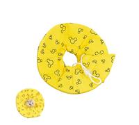 Andiker Collier réglable pour hamster, oiseau, cône de protection pour petit animal domestique après chirurgie pour éviter le léchage pour hamster, lapin, cochon d'Inde (jaune, L)