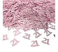 Andiker Confettis de 21 ans - Or rose - 30 g - Paillettes métalliques pour 21e anniversaire - Décorations de table pour fête d'anniversaire de 21 ans